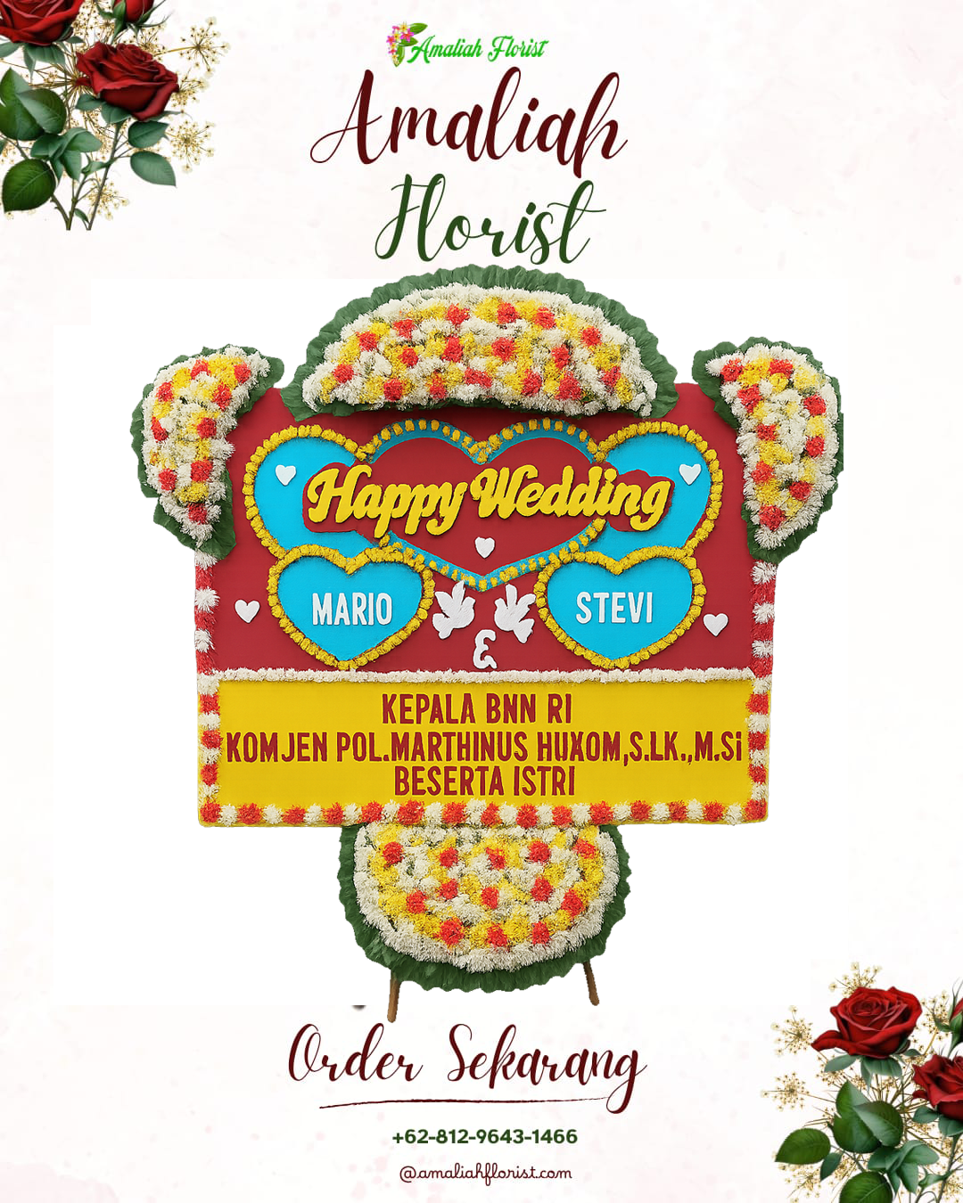 Papan Bunga Pernikahan Labuan
